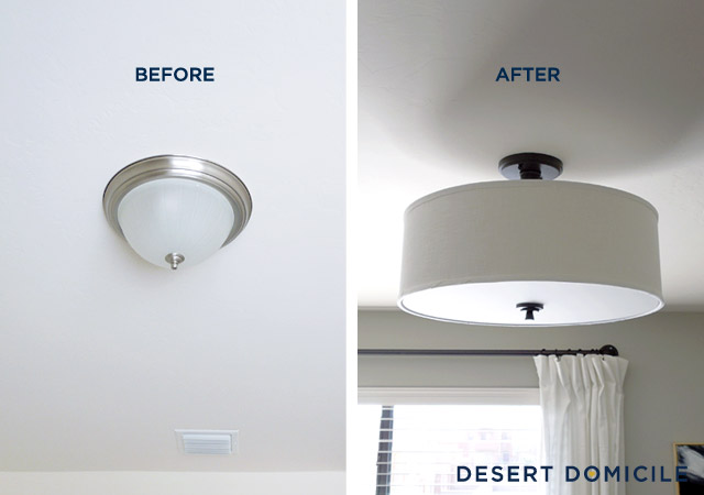 Image result for new light fixture before and after