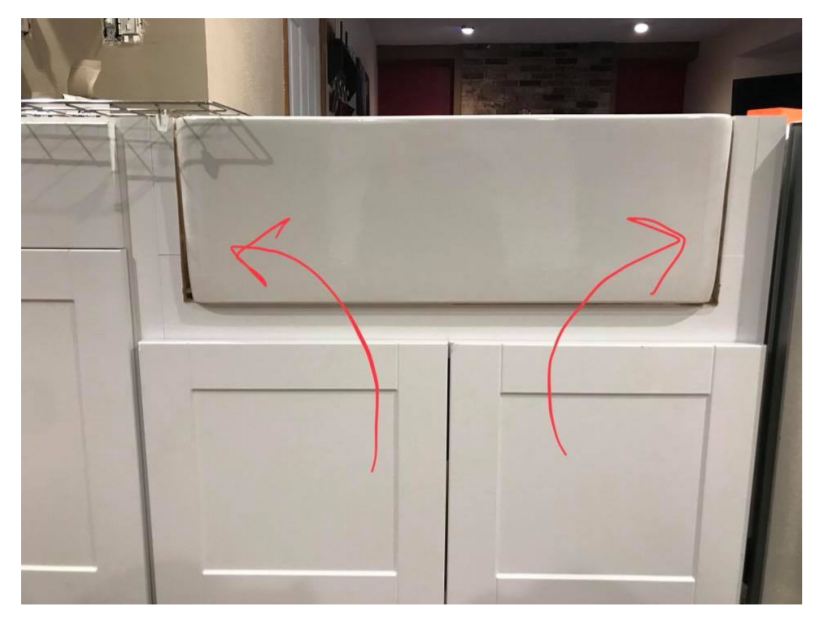 mounting an ikea farmhouse sink in an ikea kitchen