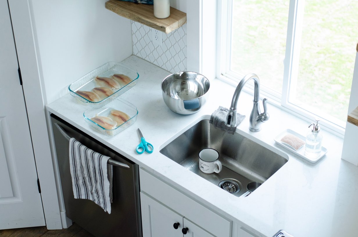 The Height of Cabinets Over a Kitchen Sink