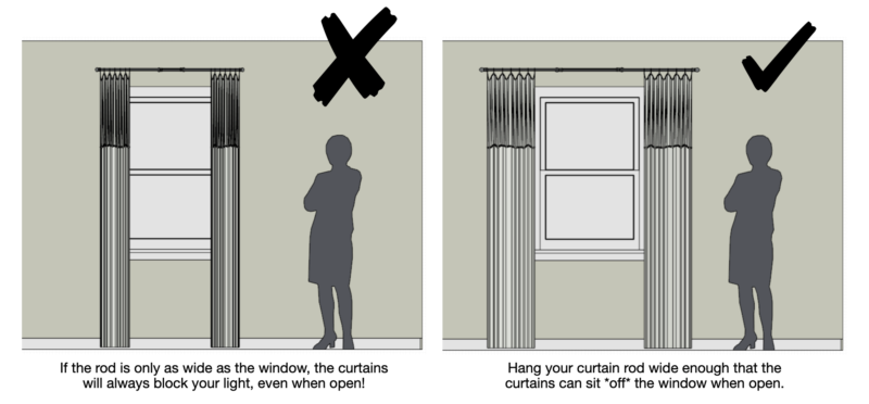 How to hang curtains for the most natural light